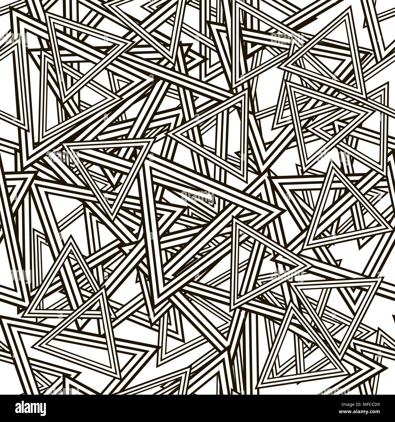 Striped Triangles Seamless Pattern Stock Vector