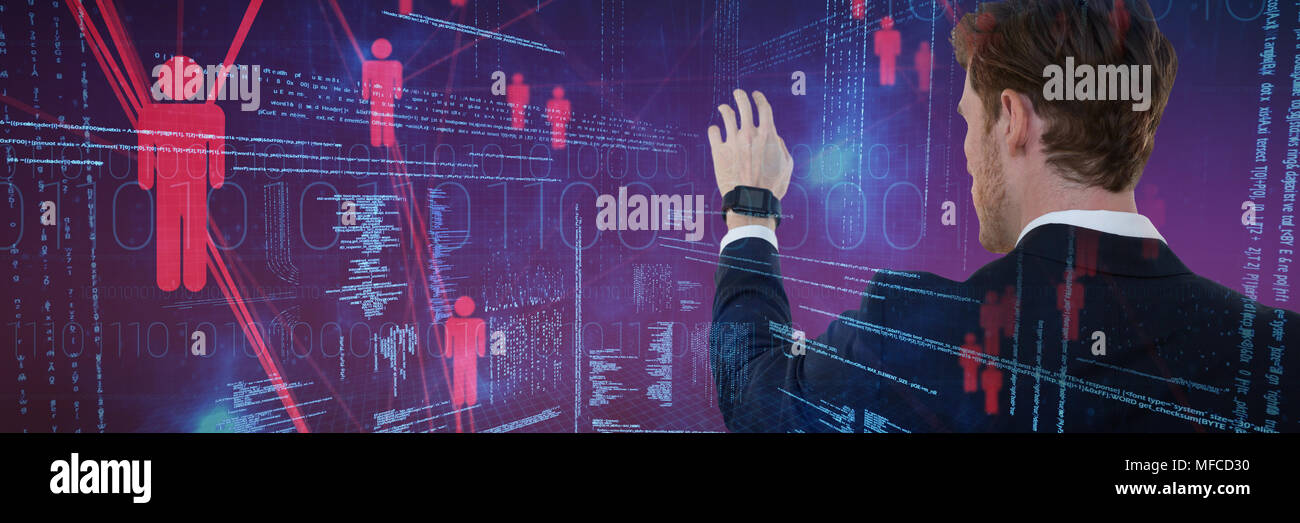 Composite image of businessman presenting Stock Photo