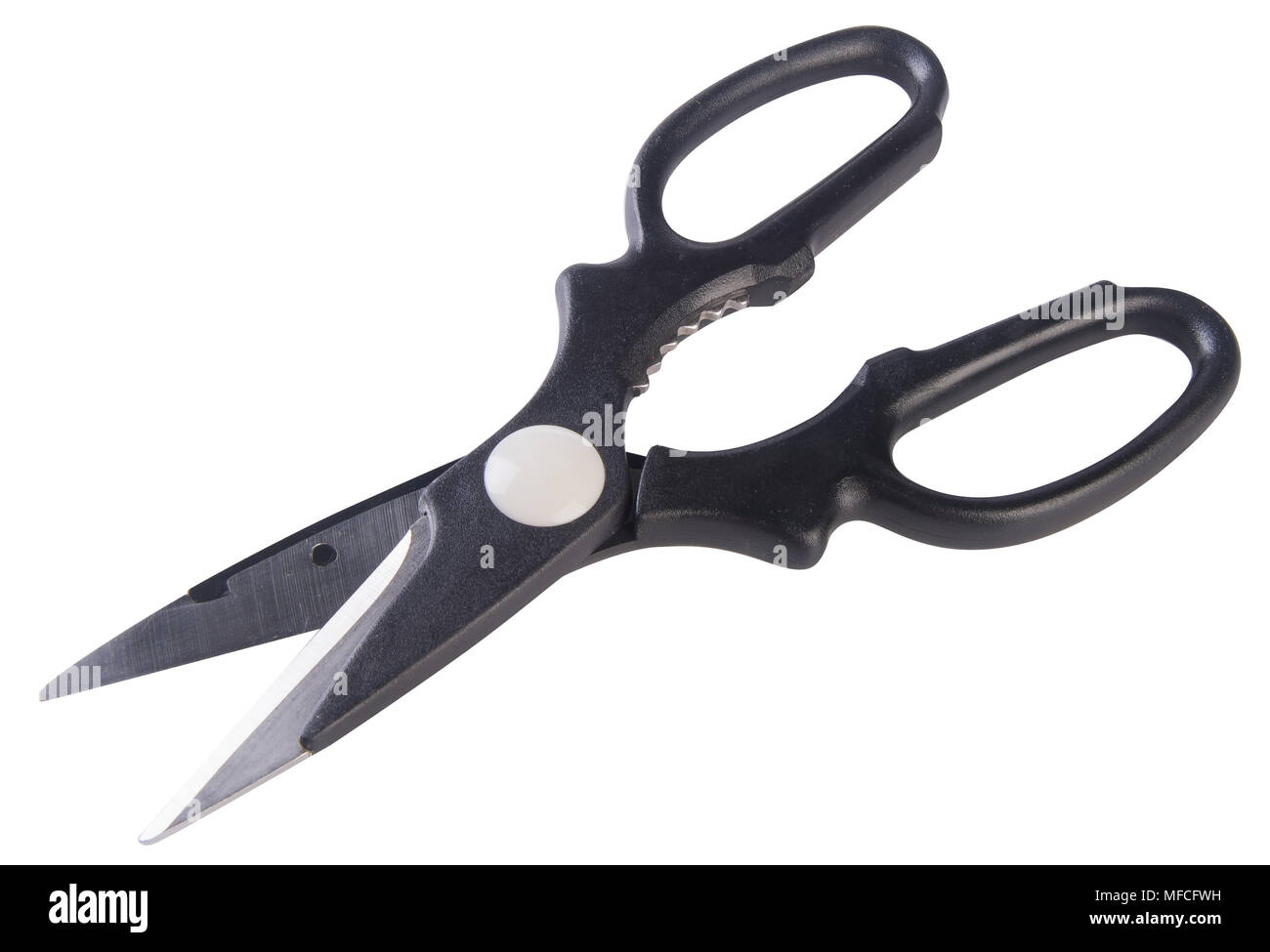 Kitchen scissors on the background Stock Photo - Alamy