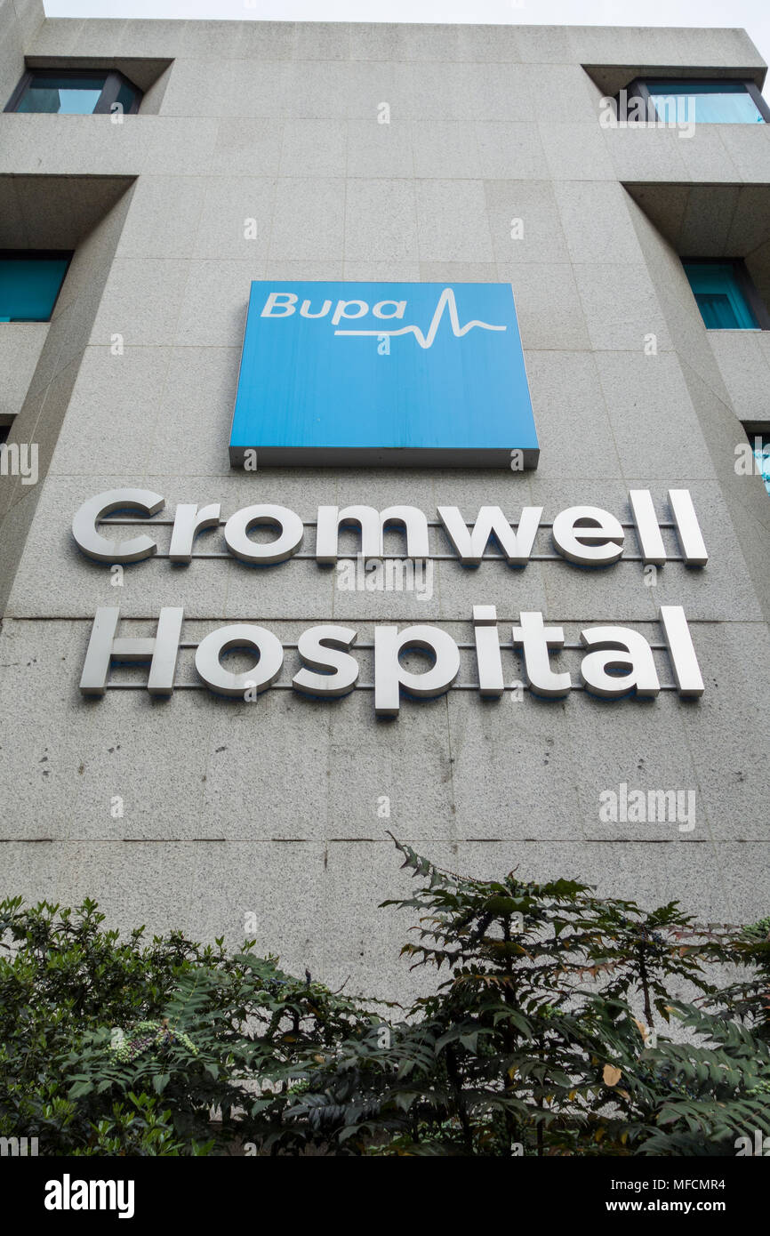 The private sector Bupa Cromwell Hospital, Cromwell Road, Kensington