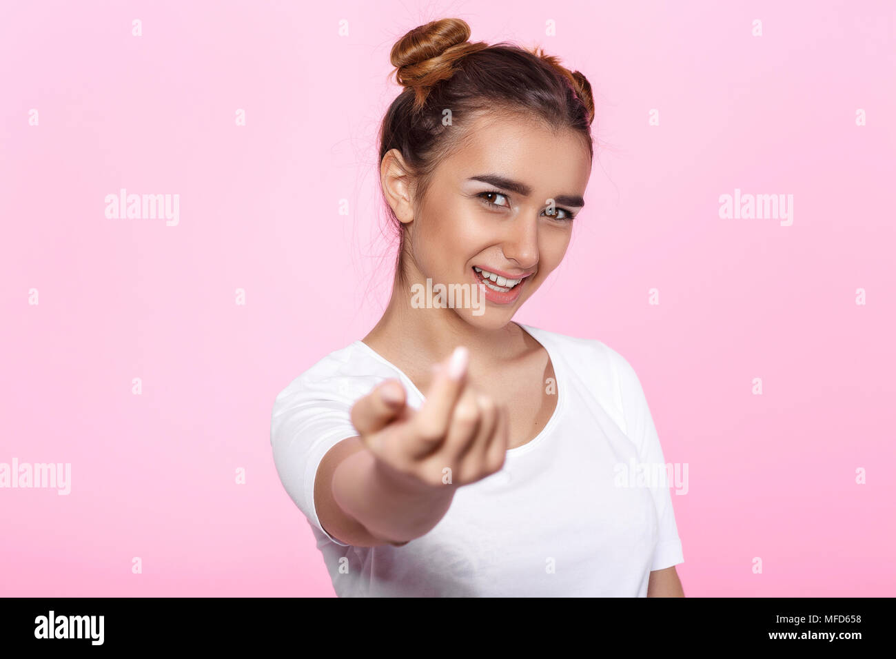 Beckoning Hand Sign High Resolution Stock Photography And Images Alamy