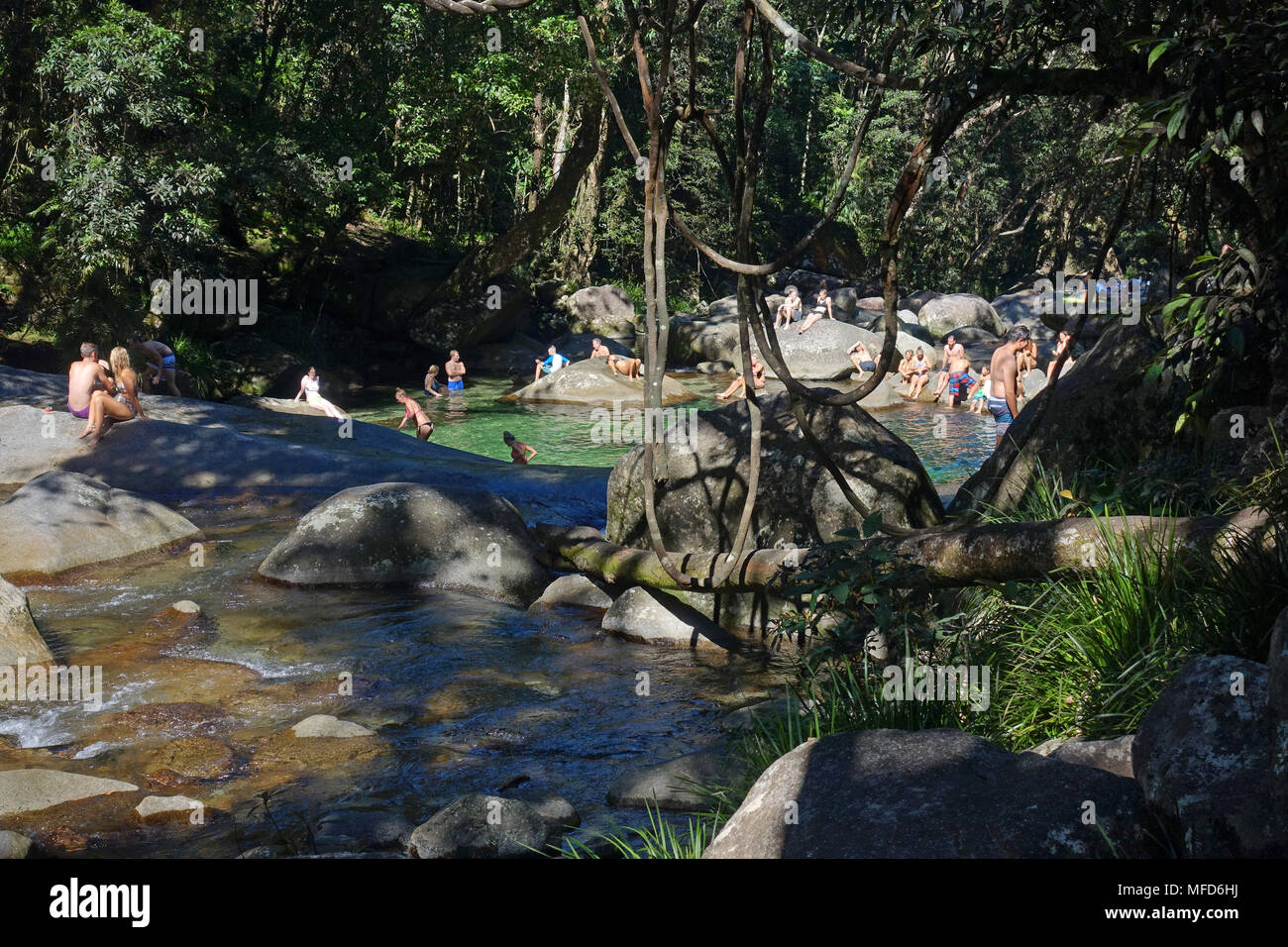 Josephine Falls a clear mountain oasis used fo outdoor swimming outside