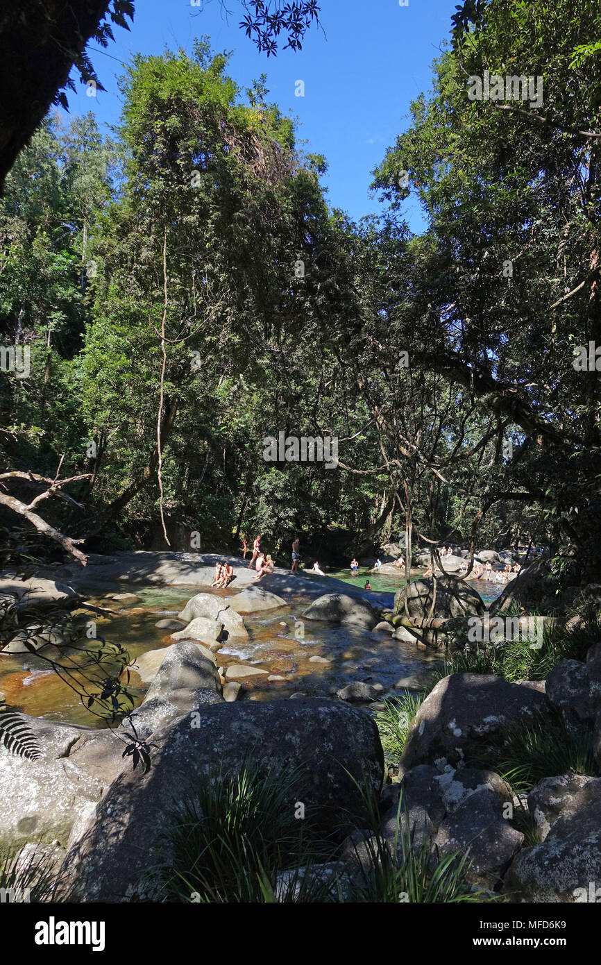 Josephine Falls a clear mountain oasis used fo outdoor swimming outside