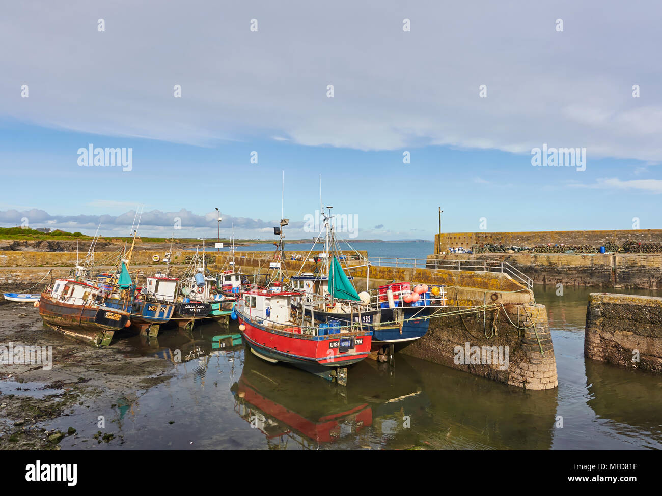 The Inner Harbour entrance at Slade Harbour, a small Fishing Village in