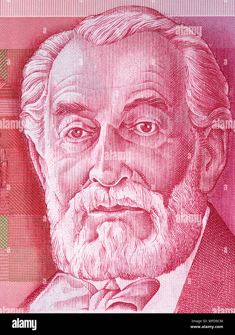 Edmond James de Rothschild portrait from Israeli money Stock Photo Alamy
