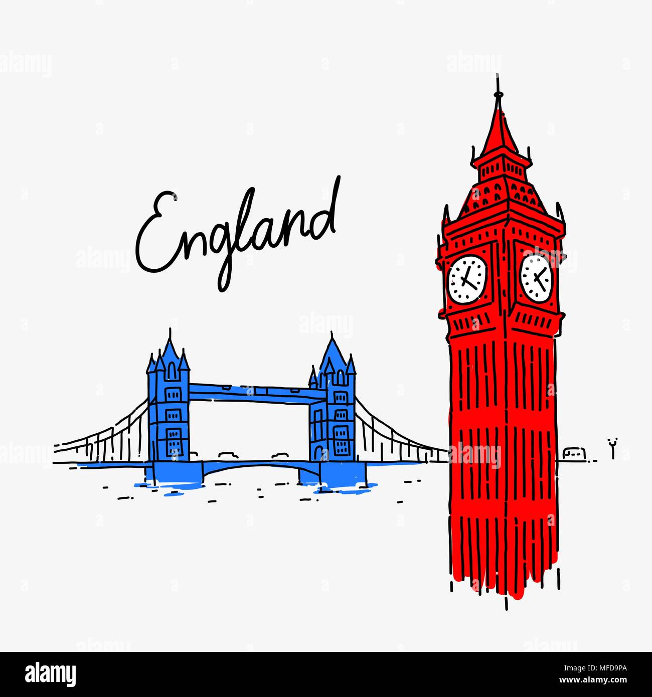 English attractions Stock Vector Images - Alamy