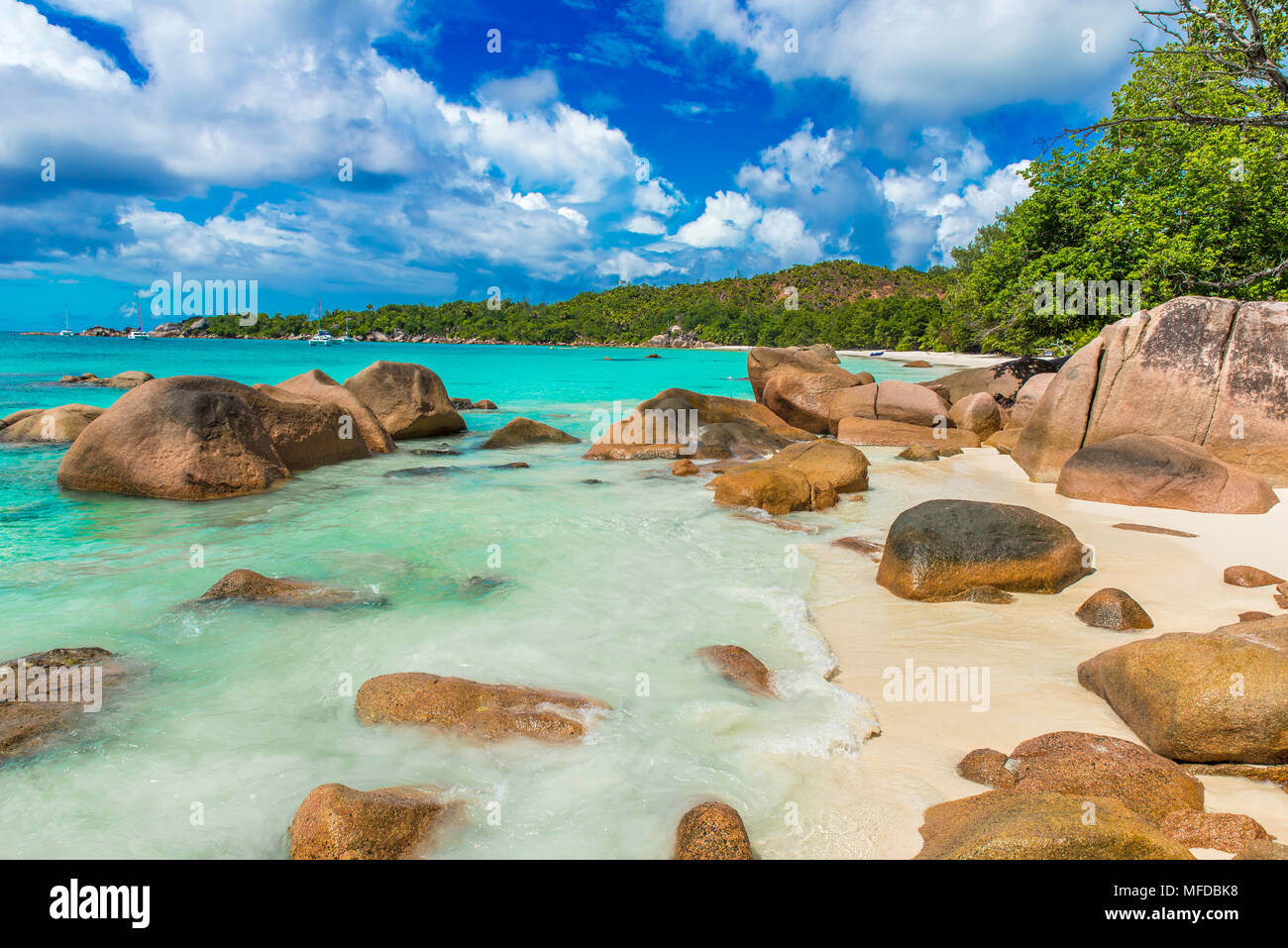 Anse Lazio Paradise beach in Seychelles, island Praslin Stock Photo Alamy