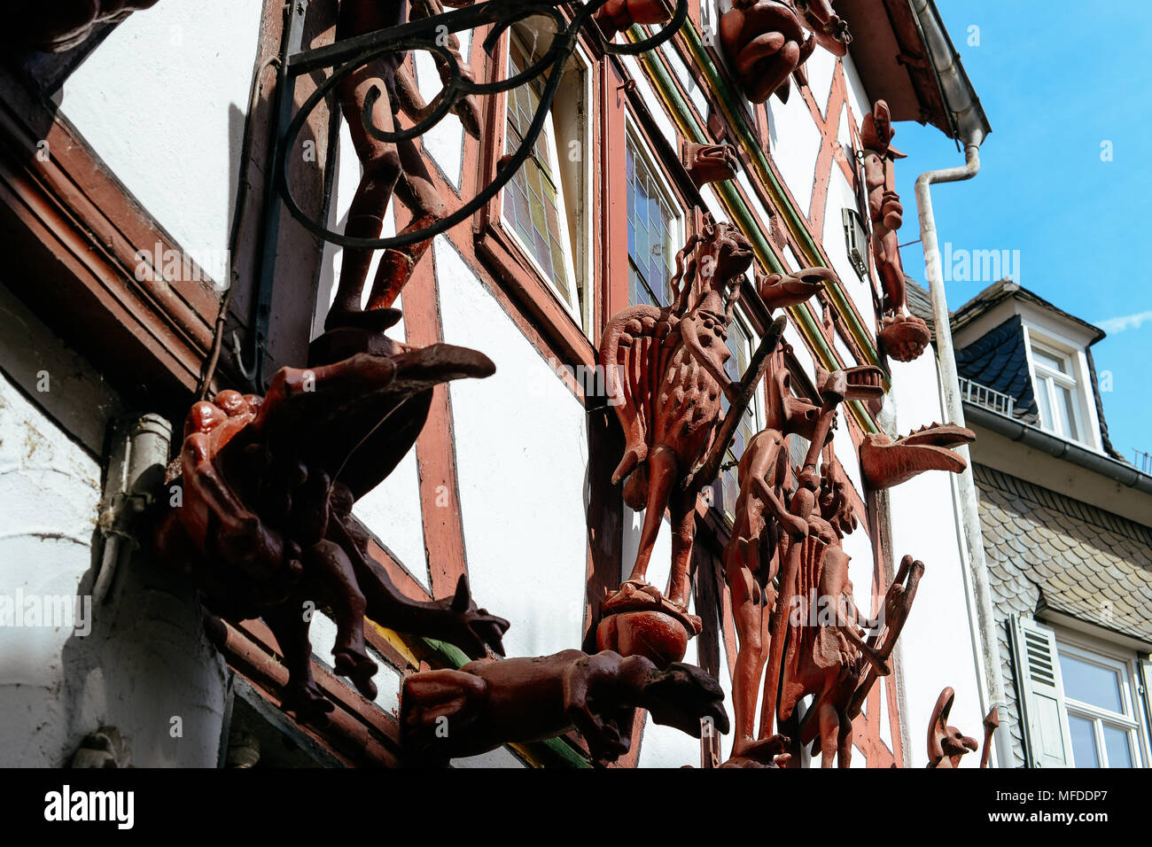 Carving On Half Timbered House Stock Photos Carving On Half