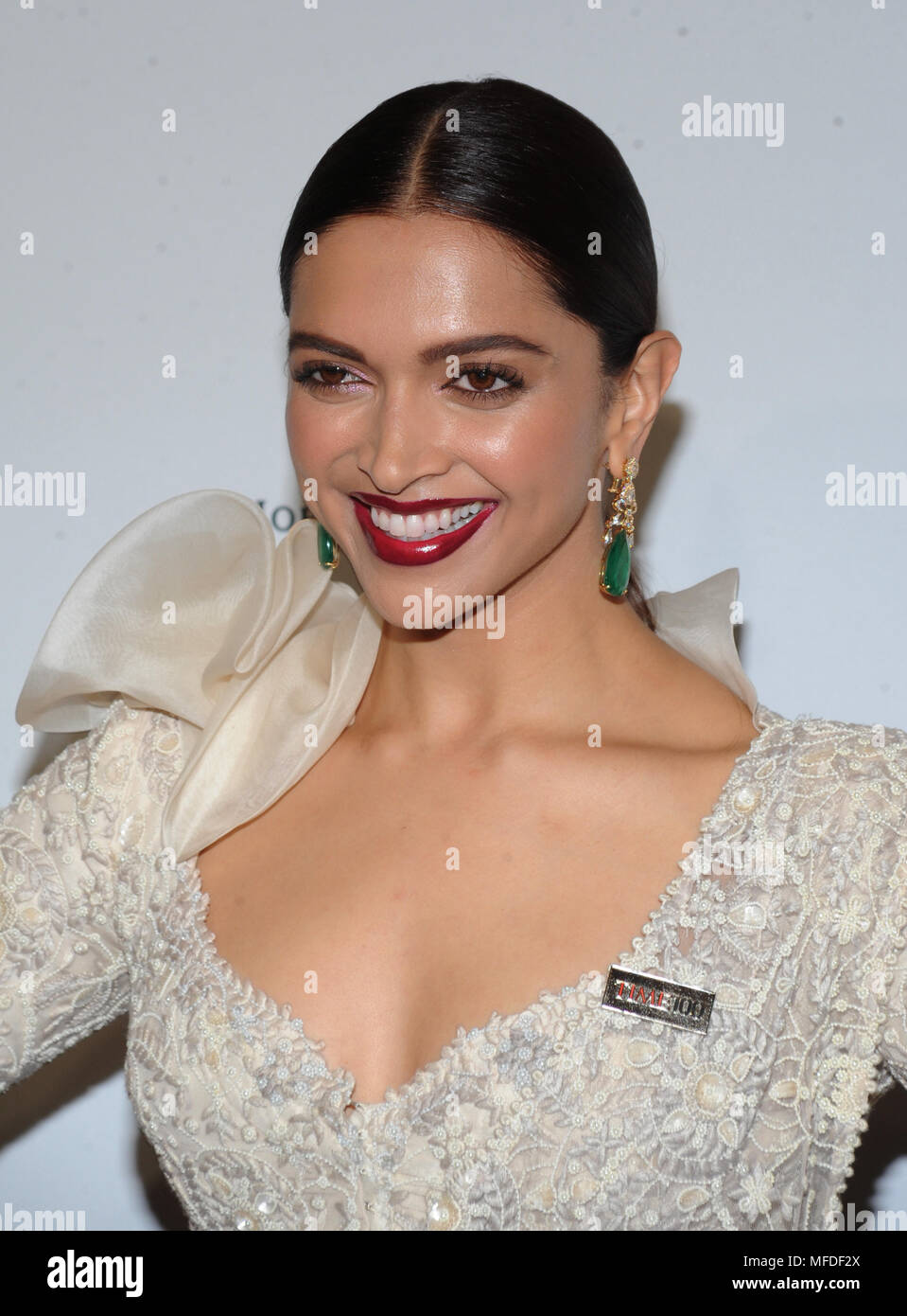 New York, NY, USA. 23rd Apr, 2018. Deepika Padukone attends the 2018 Time 100 Gala at Jazz at Lincoln Center on April 24, 2018 in New York City. Credit: John Palmer/Media Punch/Alamy Live News Stock Photo