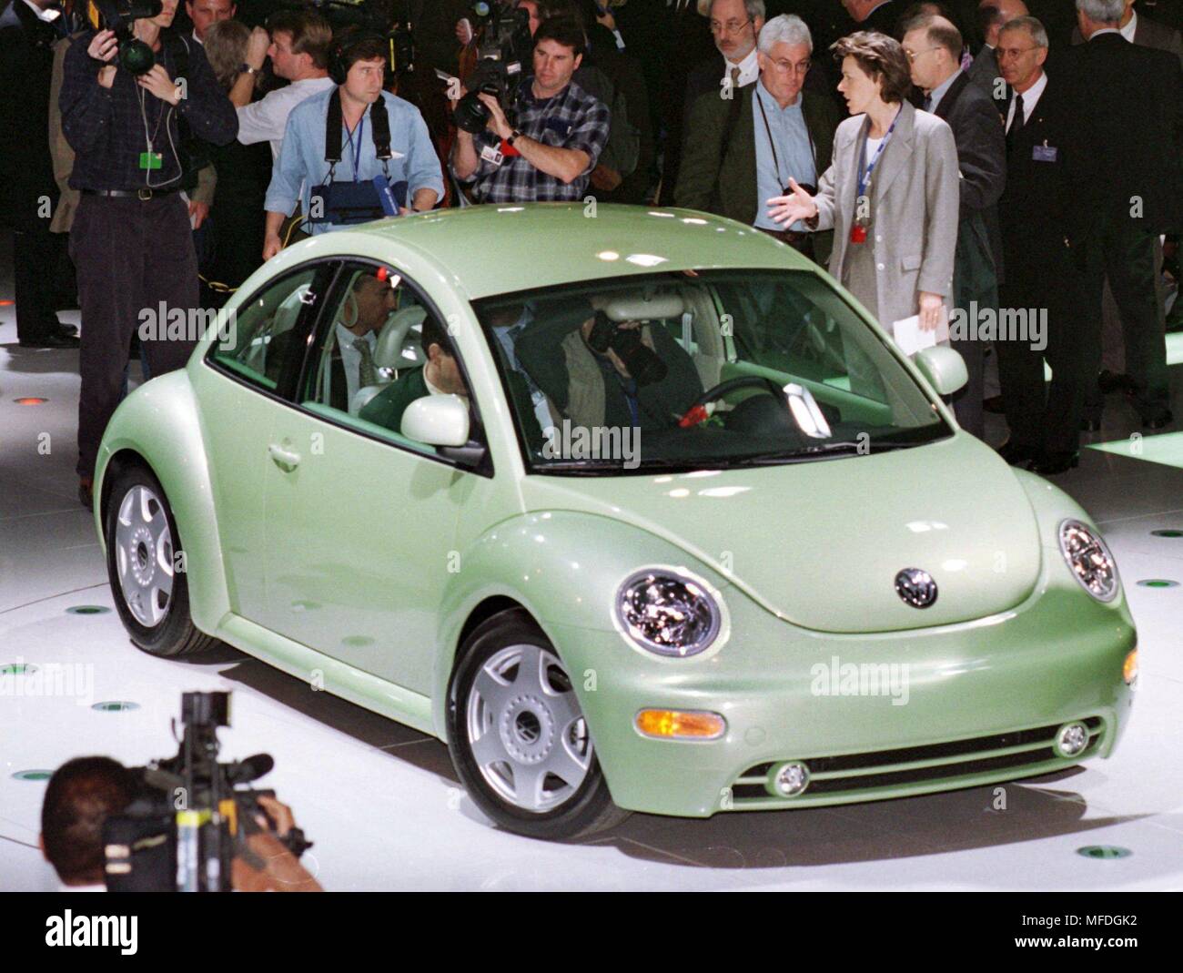 The "New Beetle" (New Kafer) will be presented to the public for the first  time on January 5, 1998 at the Motor Show in Detroit. The Volkswagen built  in Mexico while the