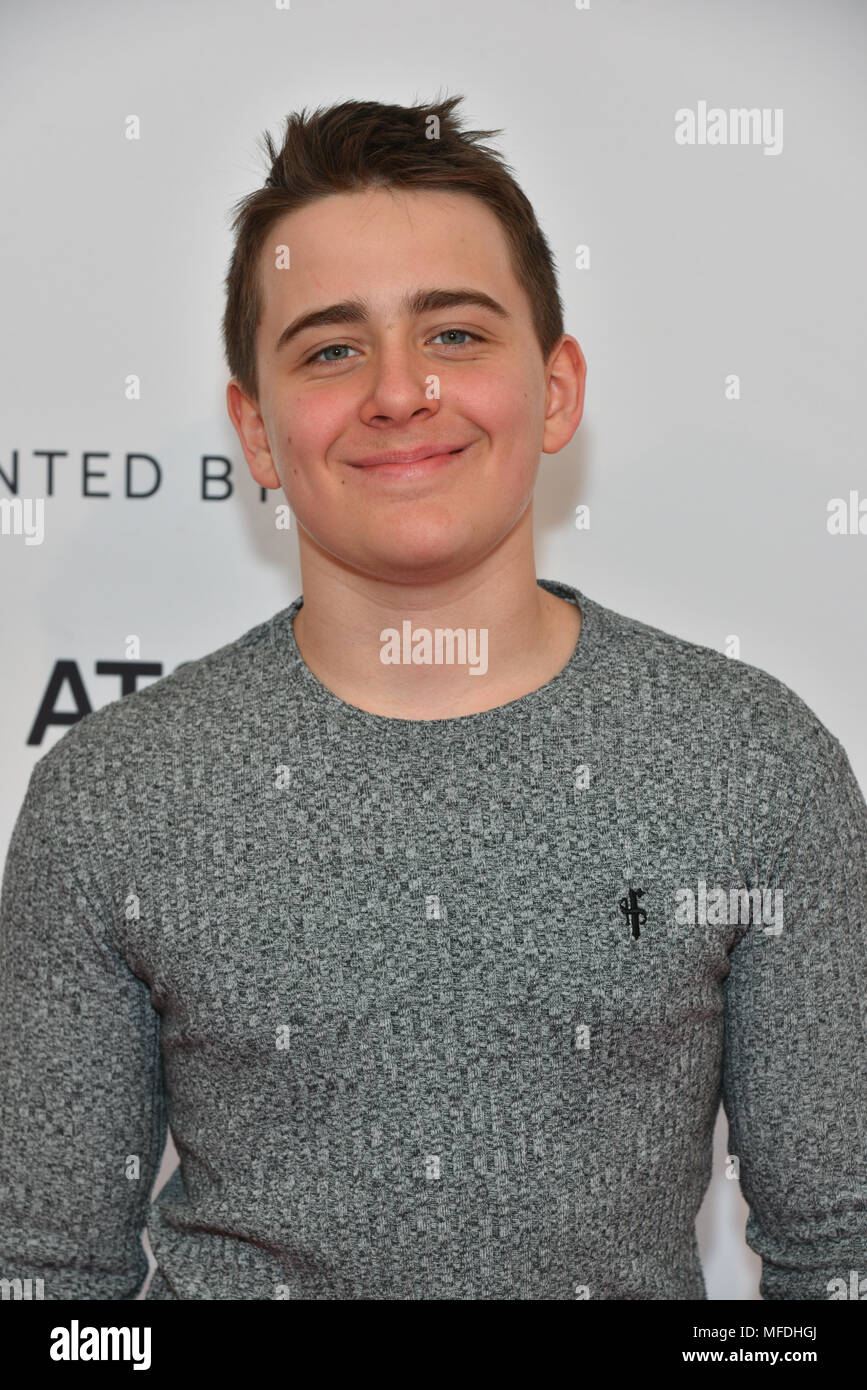 New York, USA. 24th April 2018. Sam McCarthy attends the screening of 'All These Small Moments' during the 2018 Tribeca Film Festival at SVA Theatre on April 24, 2018 in New York City. Credit: Erik Pendzich/Alamy Live News Stock Photo