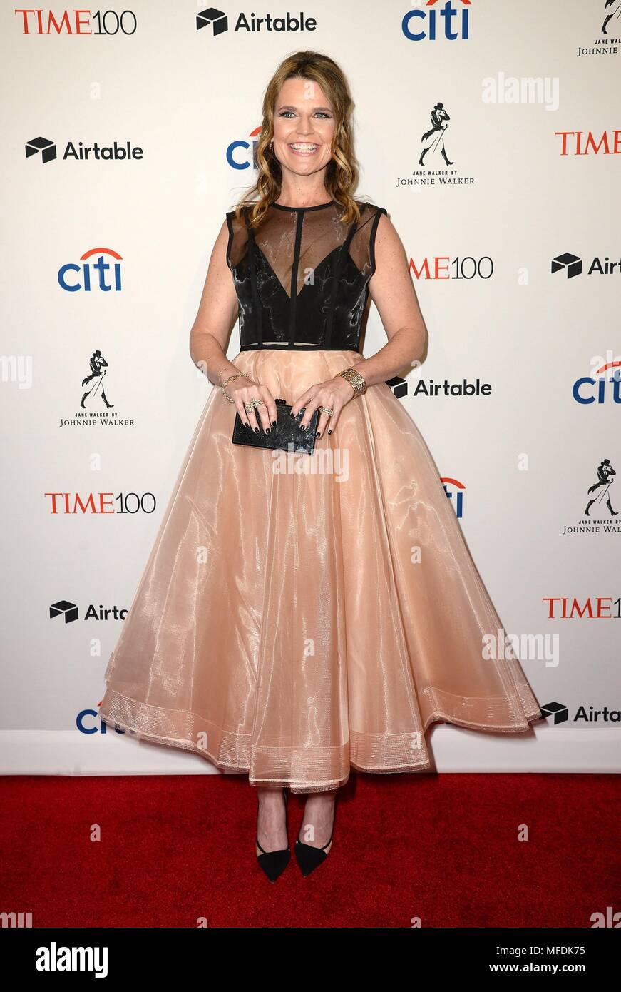Savannah Guthrie at arrivals for TIME 100 Gala, Jazz at Lincoln Center's Frederick P. Rose Hall, New York, NY April 24, 2018. Photo By: Kristin Callahan/Everett Collection Stock Photo