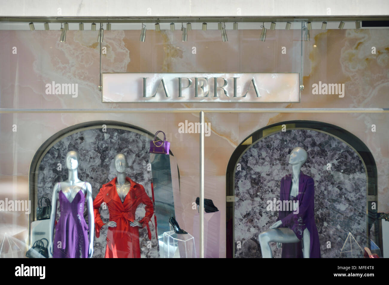 La Perla fashion store in Sloane Street, Knightsbridge, London, UK. Stock Photo