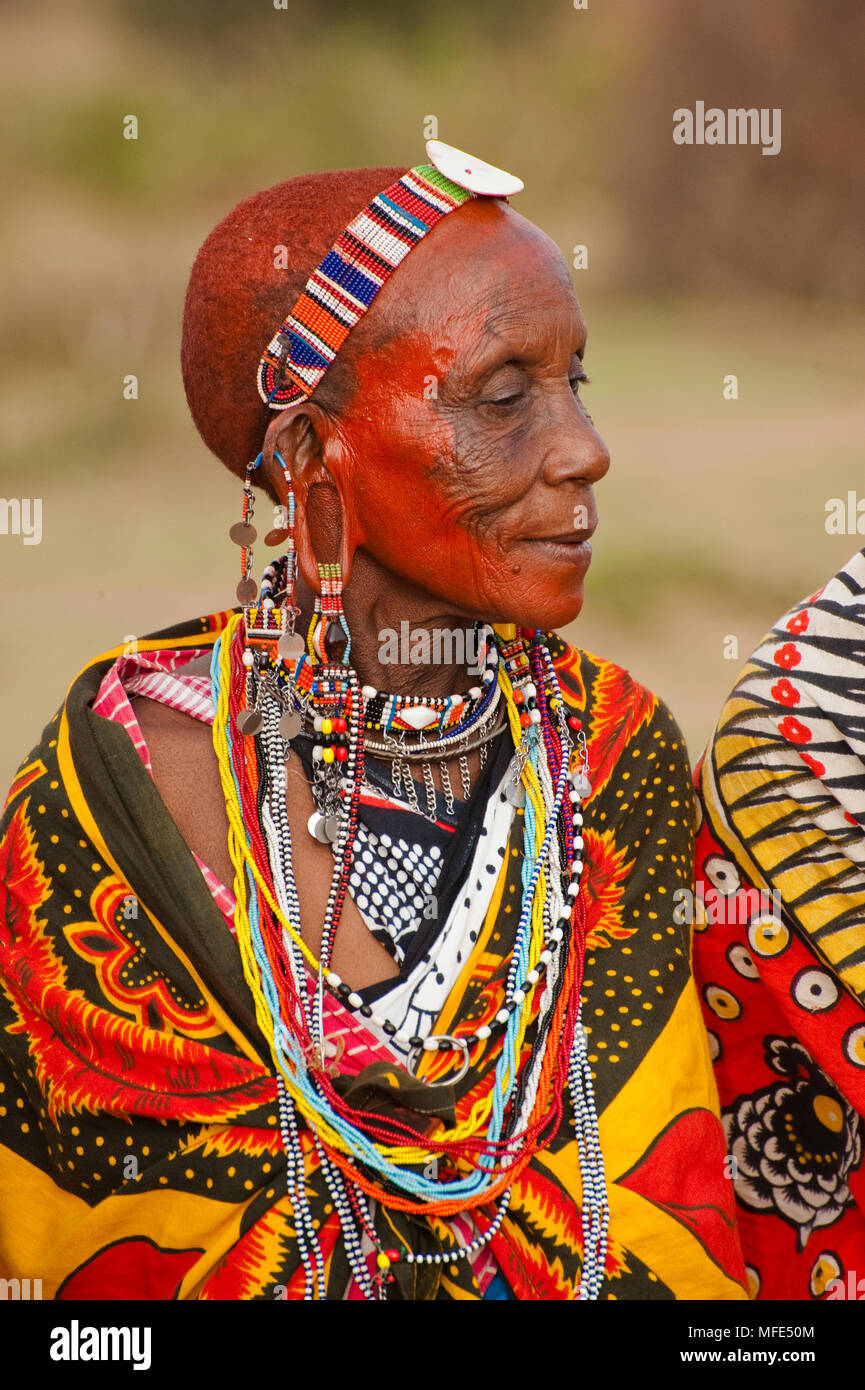 Portrait of a Masai woman, Kenya Stock Photo - Alamy