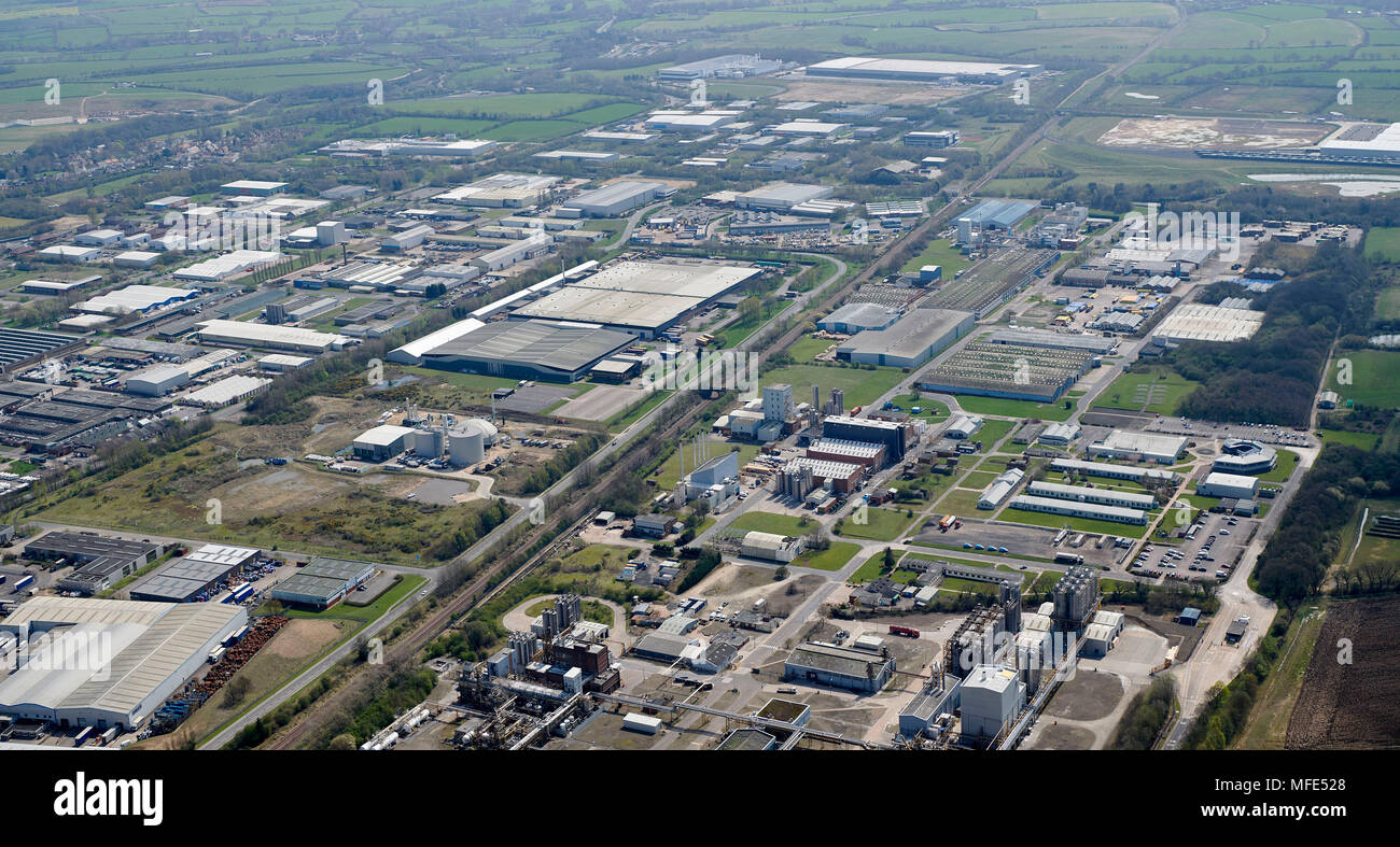 An Aerial view of Newton Aycliffe Industrial Estate, North East England