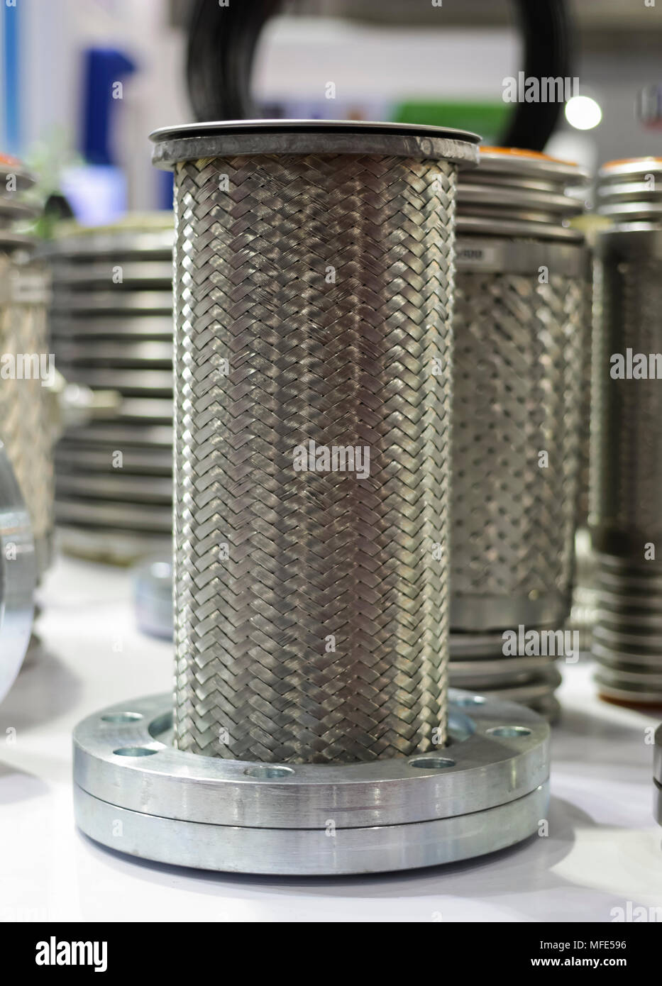 Metal Expansion Joints for piping System ; close up Stock Photo Alamy
