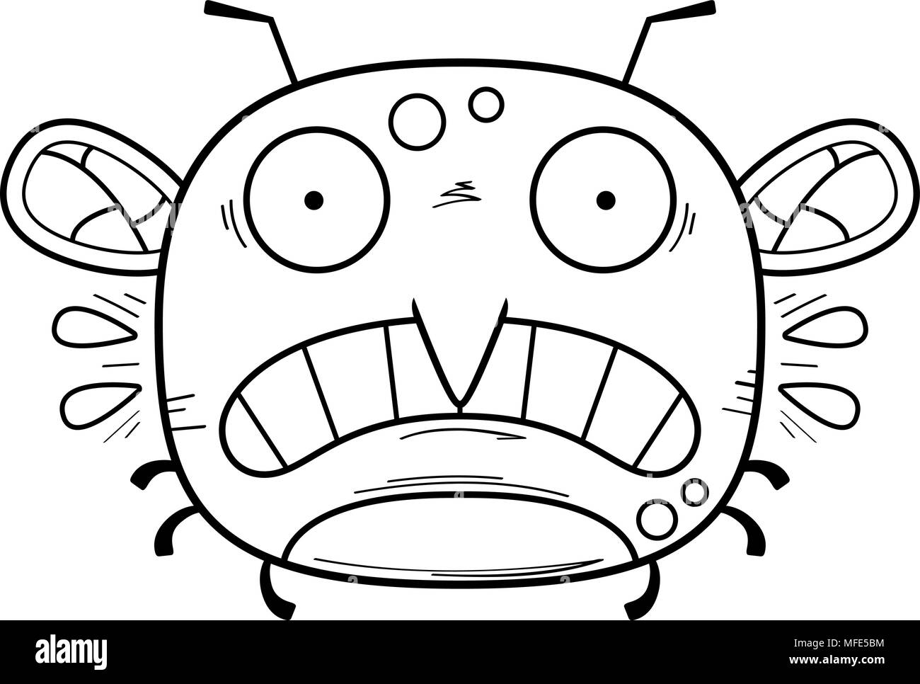 A cartoon illustration of a mosquito looking scared Stock Vector Image ...