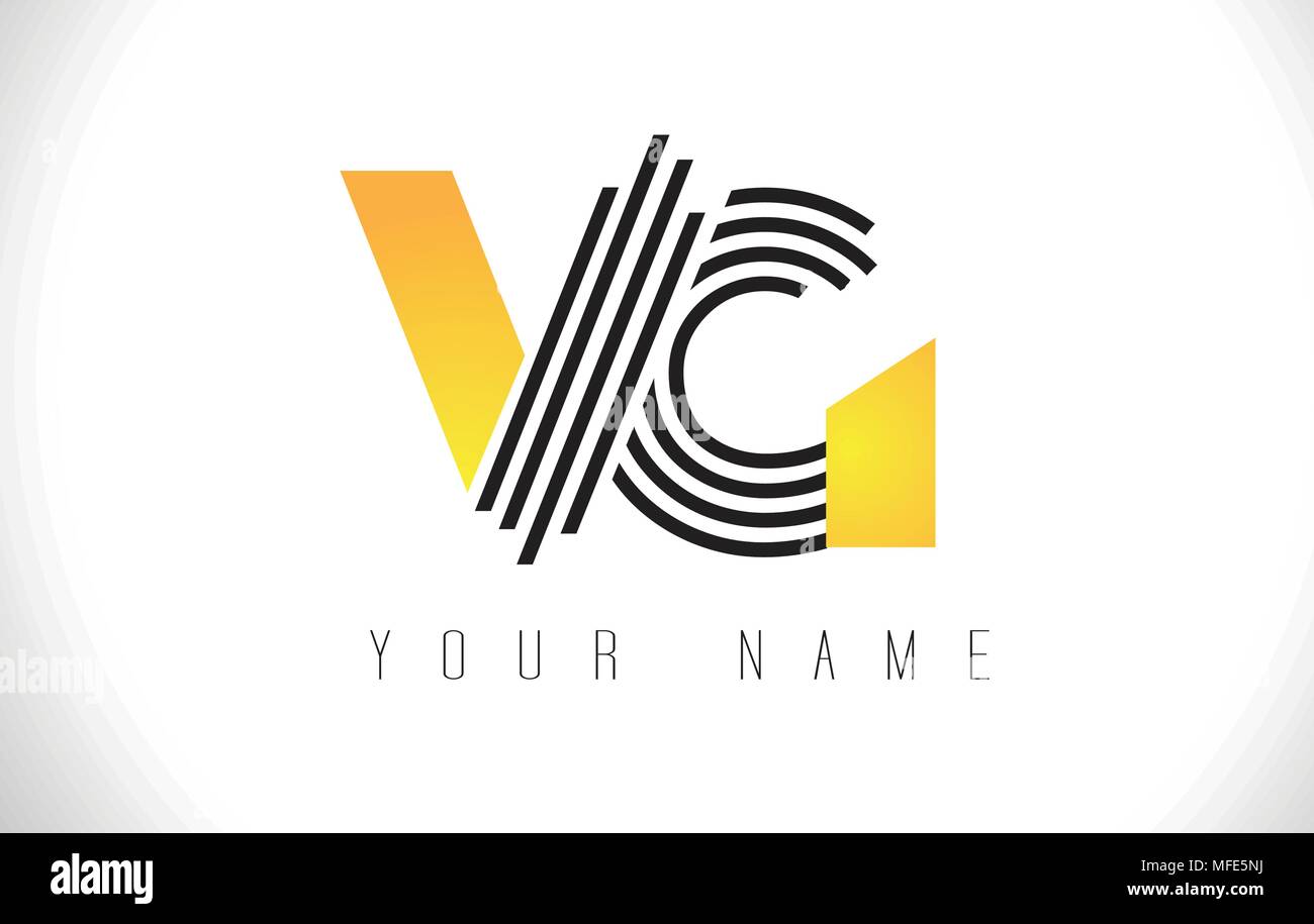 VG Black Lines Letter Logo. Creative Line Letters Design Vector ...