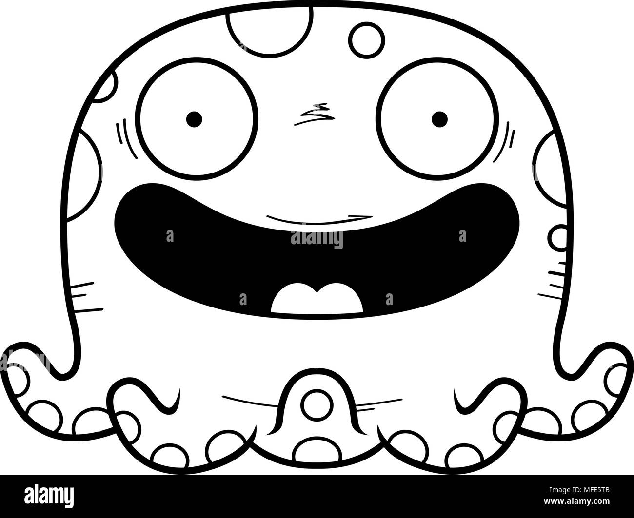 A cartoon illustration of a octopus smiling Stock Vector Image & Art ...