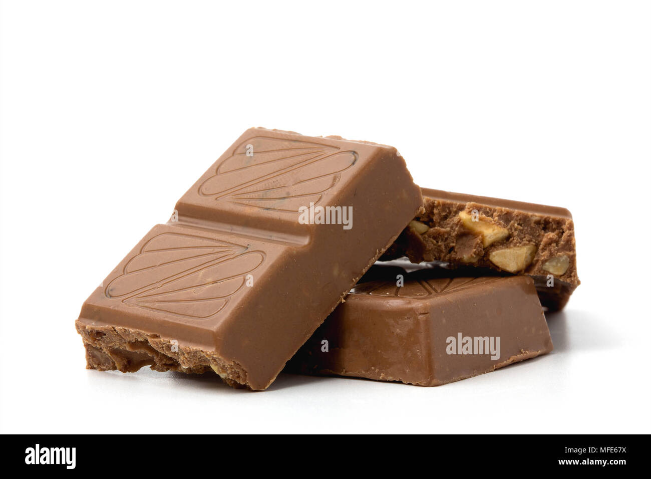 chocolate stuff nut isolated on white background.food sweet Stock Photo ...