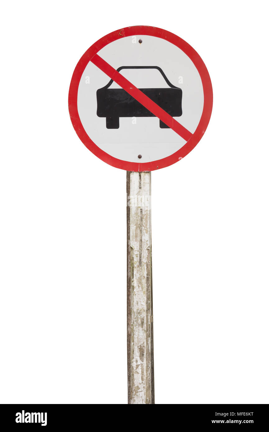 No car or no parking traffic sign,prohibit sign Stock Photo - Alamy