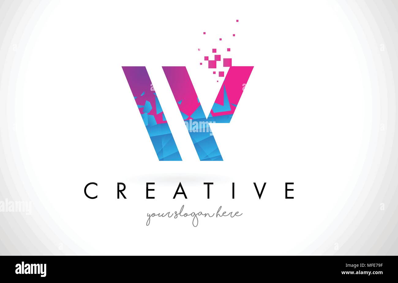 Broken w Stock Vector Images - Alamy