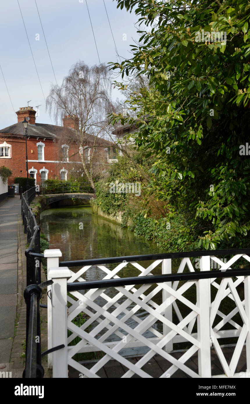 New River in Enfield, London, UK. Stock Photo