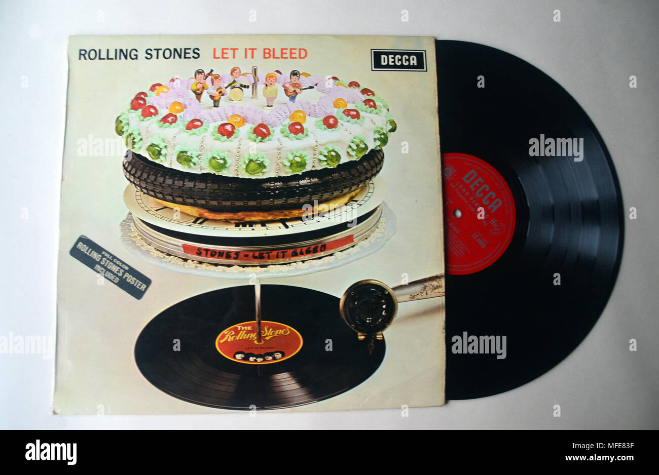 The Rolling Stones (Let it Bleed) Album Sleeve Cover by Decca Records. Stock Photo