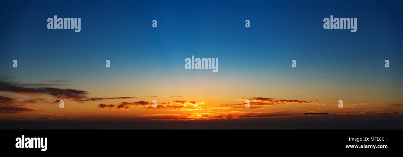 Dramatic sunset sky with clouds Stock Photo - Alamy