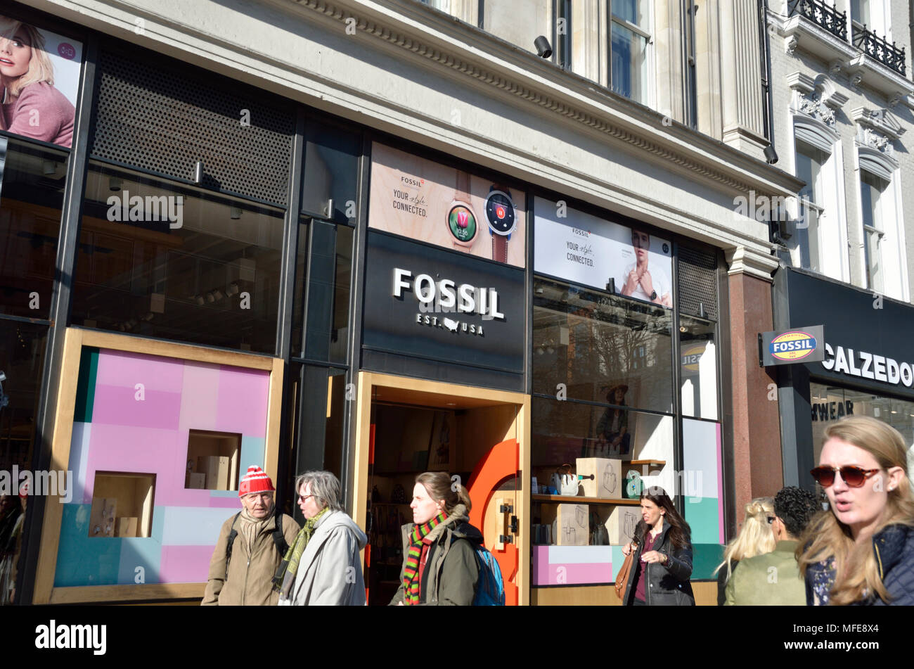 Fossil store on Oxford Street, London, UK. Stock Photo