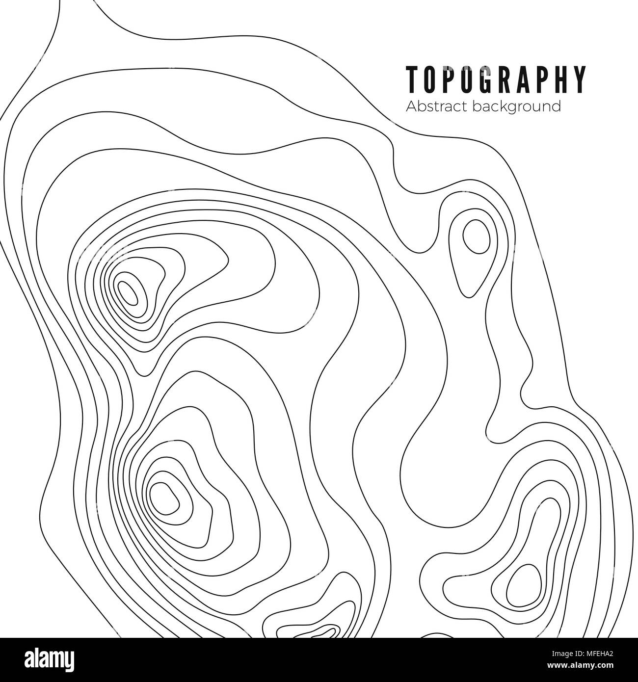 Topographic map contour background pattern. Contour Landscape Map Concept.  Abstract Geographic World Topography Map. Vector illustration Stock Vector