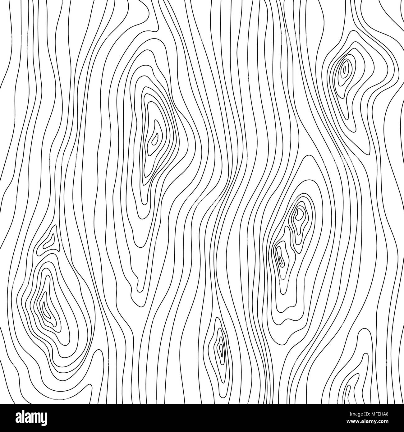 Wooden texture. Wood grain pattern. Abstract fibers structure background, vector illustration Stock Vector