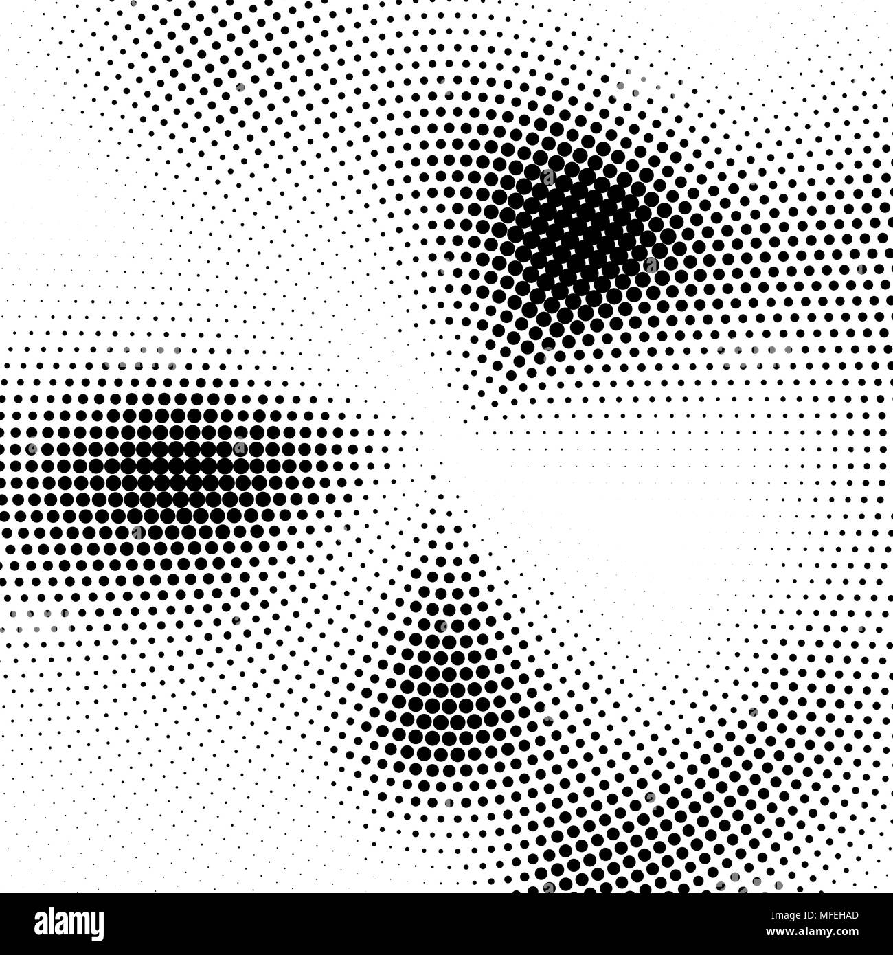 Abstract Halftone Texture. Vector black and white background Stock Vector