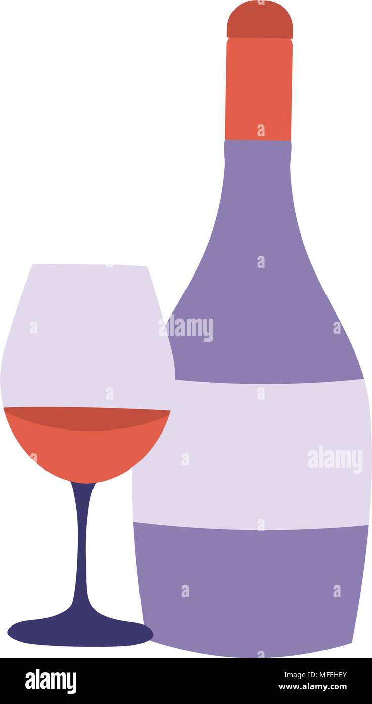 Red Wine Bottle and Glass Icon Stock Vector Image & Art - Alamy