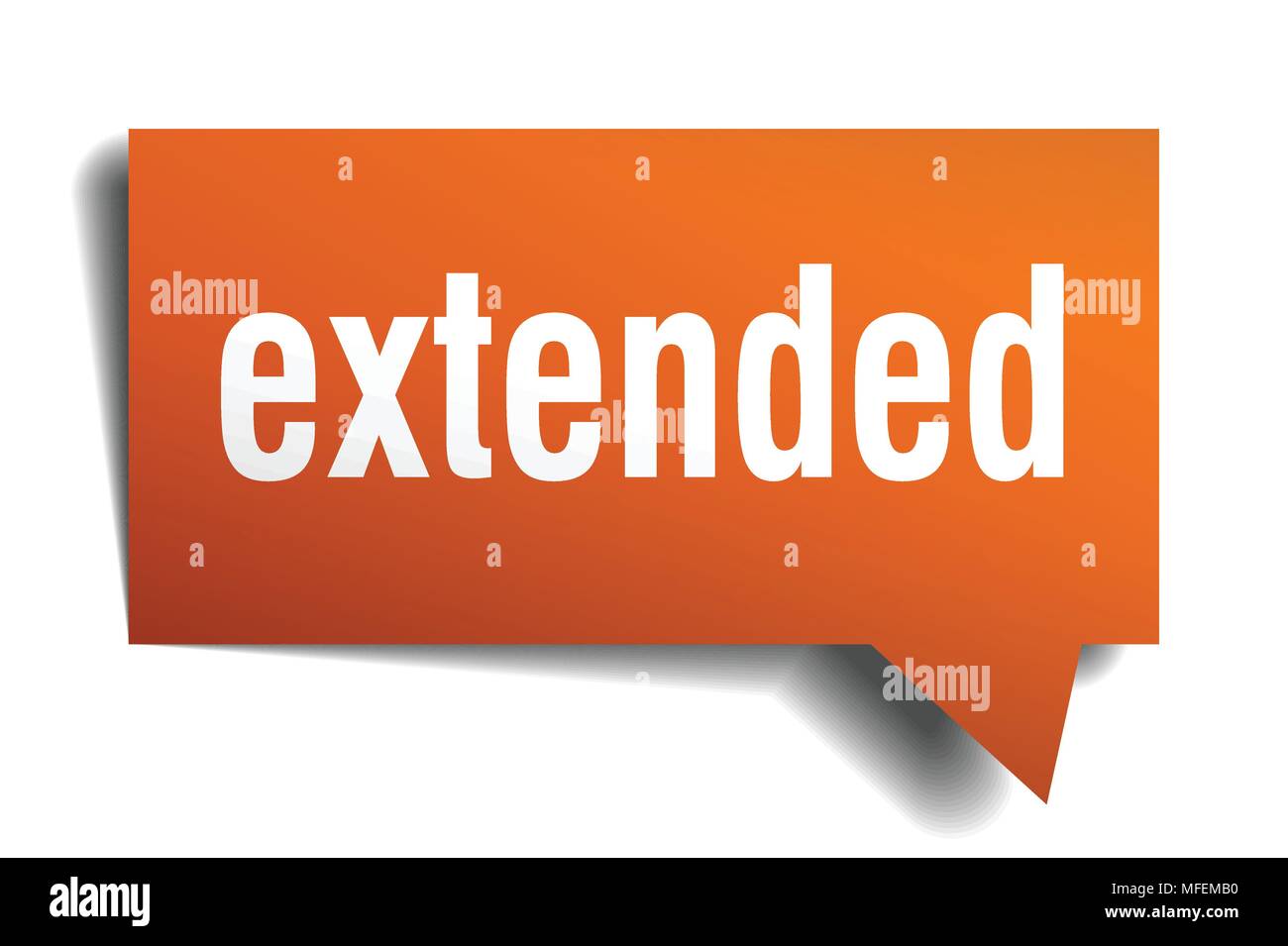 extended orange 3d square isolated speech bubble Stock Vector Image ...