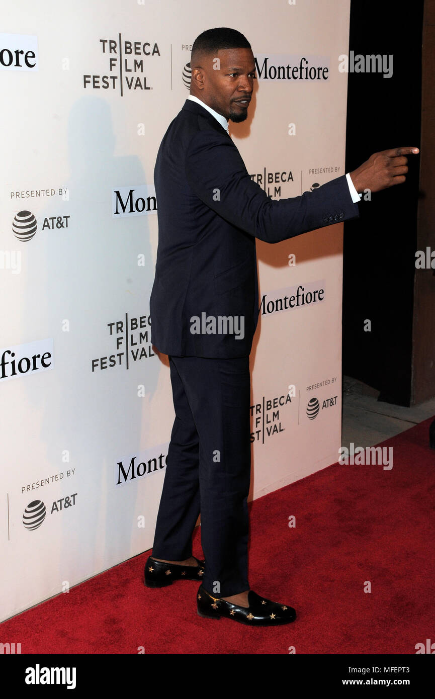 NEW YORK, NY APRIL 23 Jamie Foxxs attends the 2018 Tribeca Film