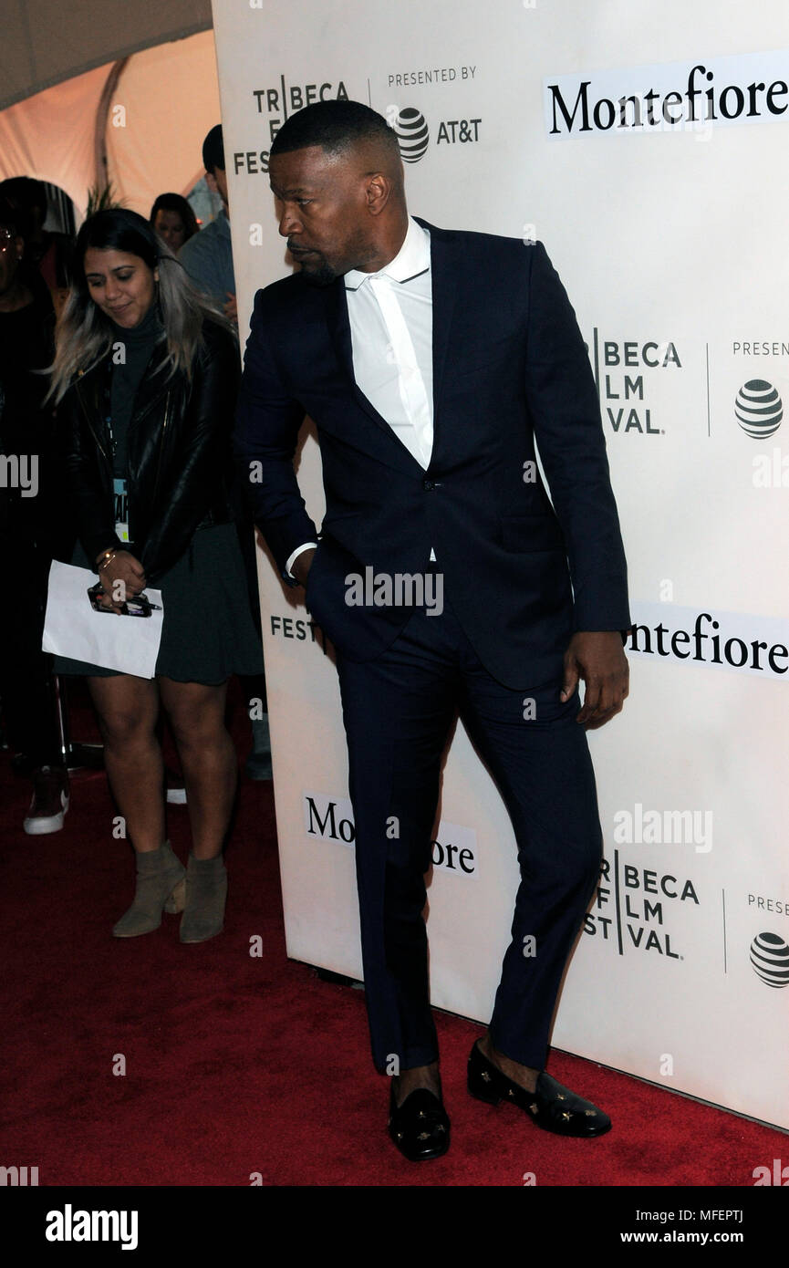 NEW YORK, NY APRIL 23 Jamie Foxxs attends the 2018 Tribeca Film