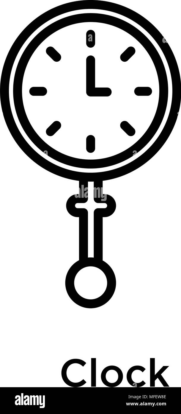Clock icon isolated on white background, vector illustration Stock ...