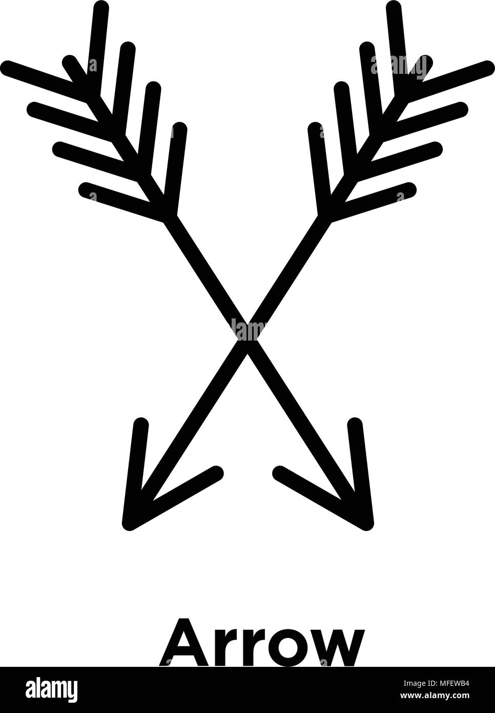 Arrow icon isolated on white background, vector illustration Stock ...