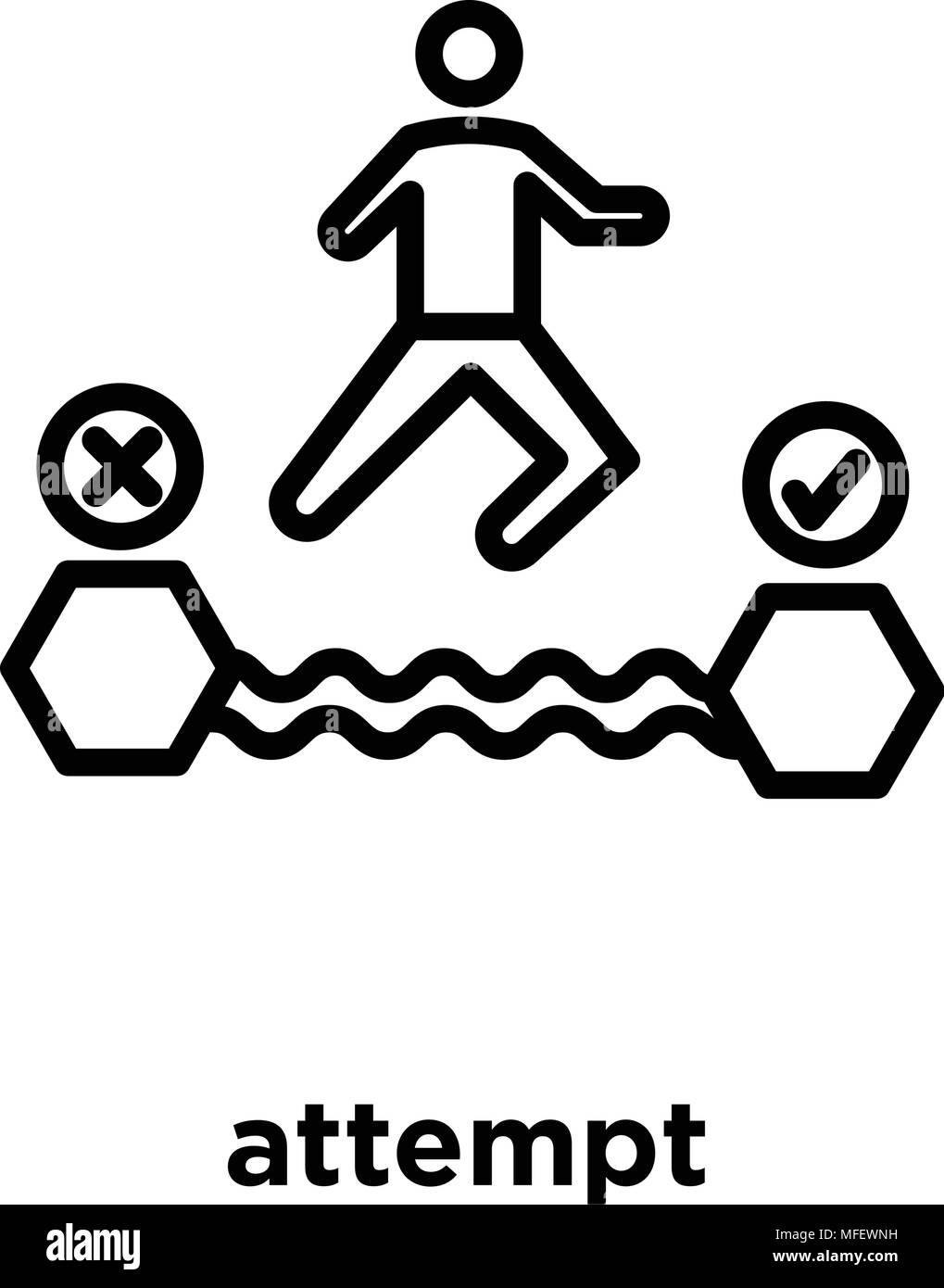 attempt icon isolated on white background vector illustration Stock