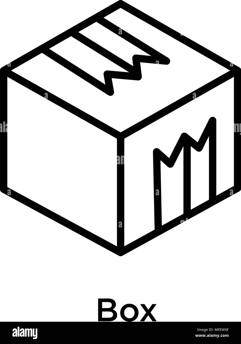 Box icon isolated on white background, vector illustration Stock Vector ...