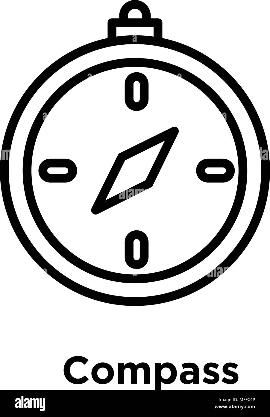 Compass icon isolated on white background, vector illustration Stock ...