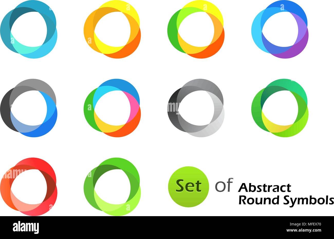 Light blue abstract circle icon Stock Vector Images - Alamy