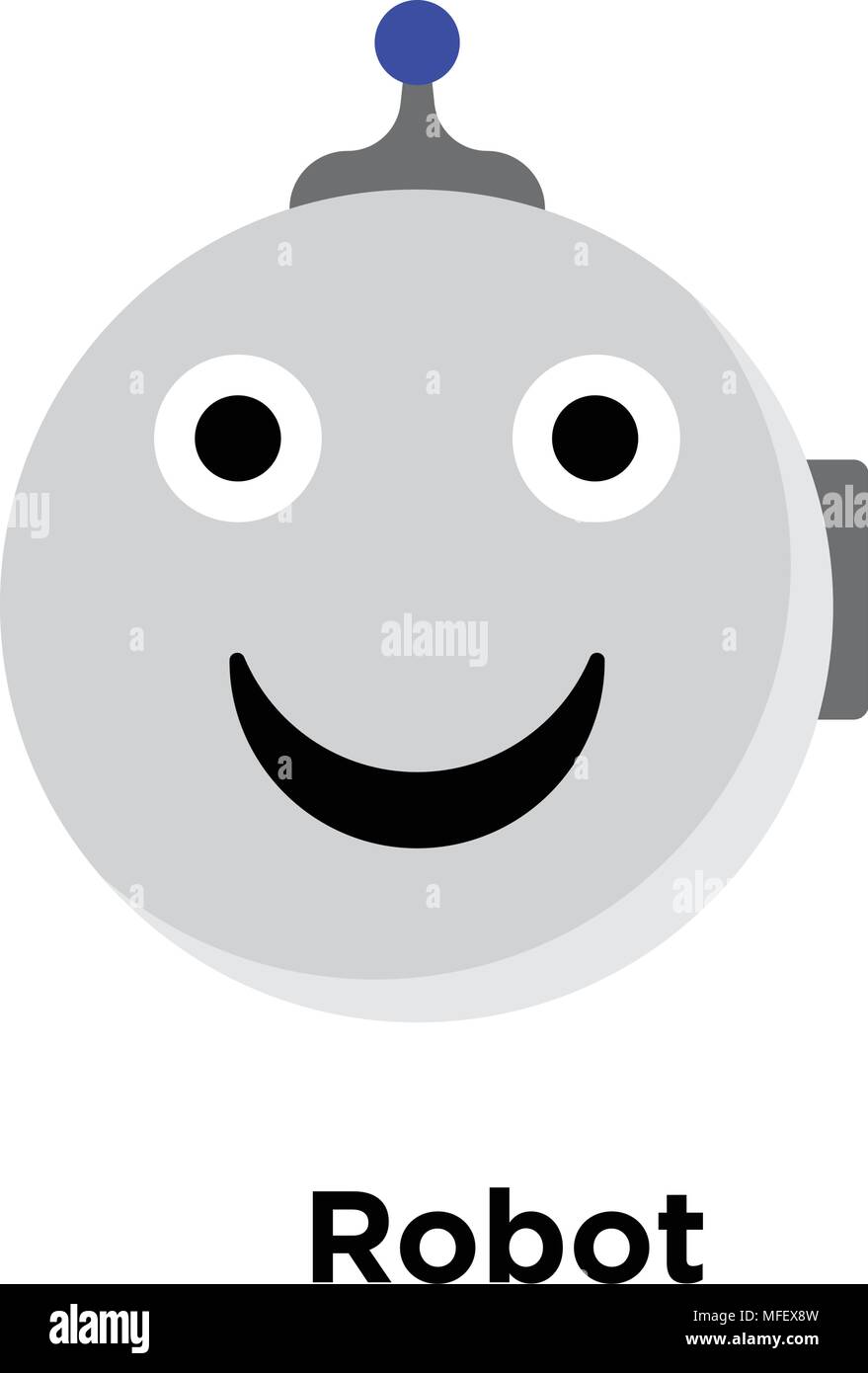 Robot icon isolated on white background, vector illustration Stock Vector