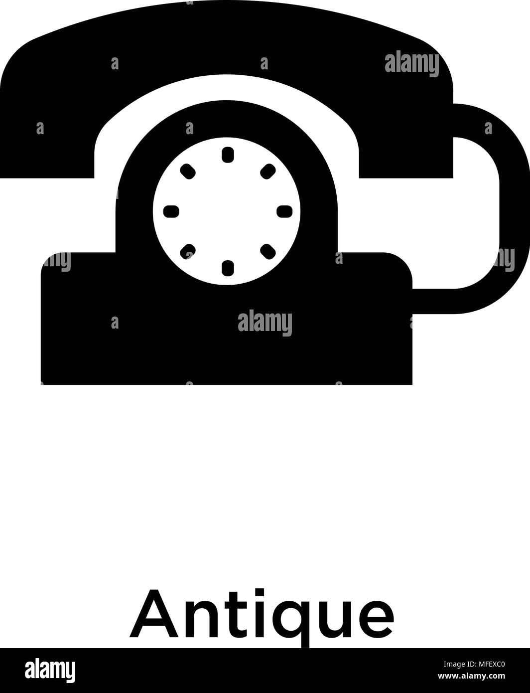 Antique icon isolated on white background, vector illustration Stock