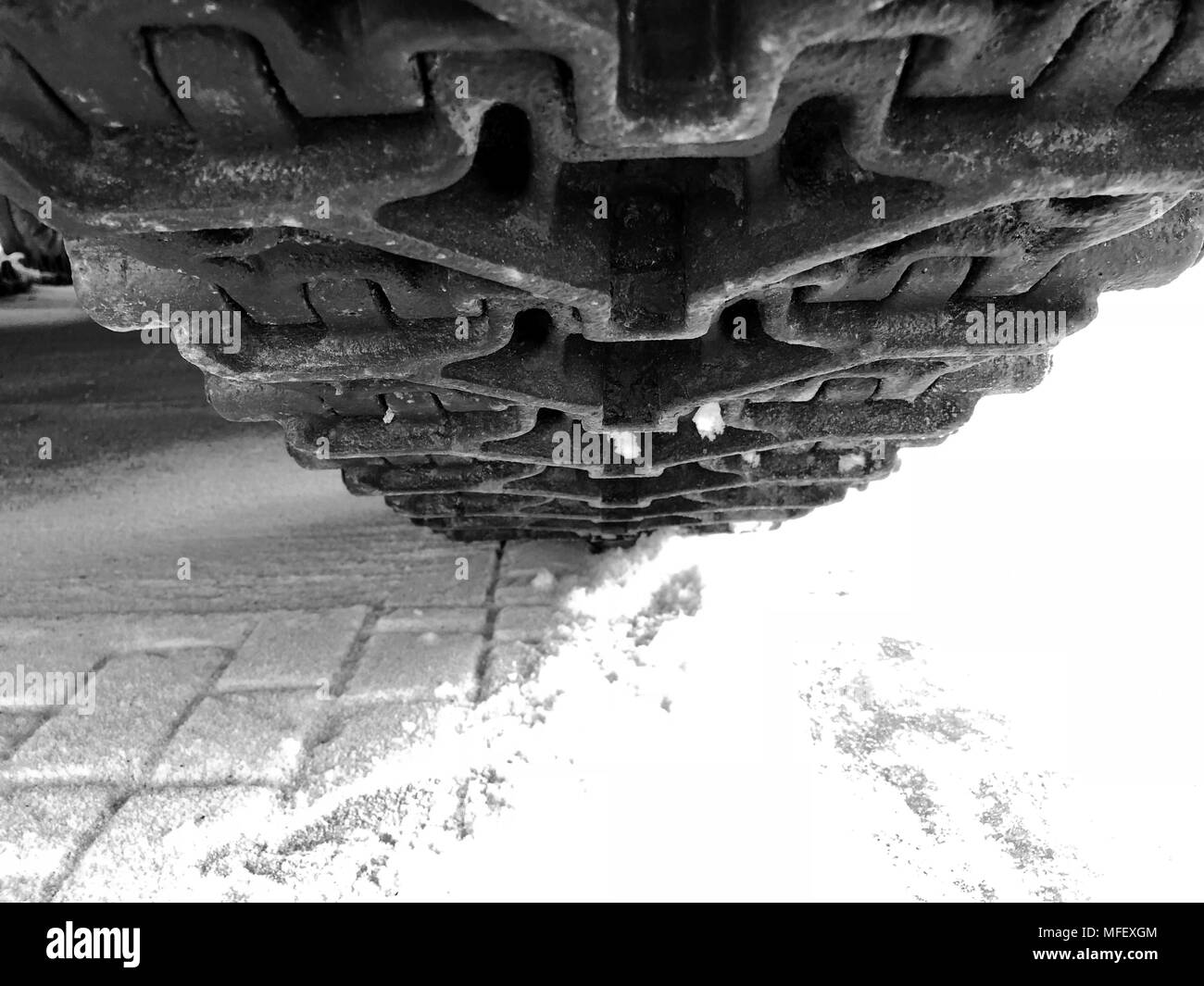 Caterpillar of the tank Stock Photo