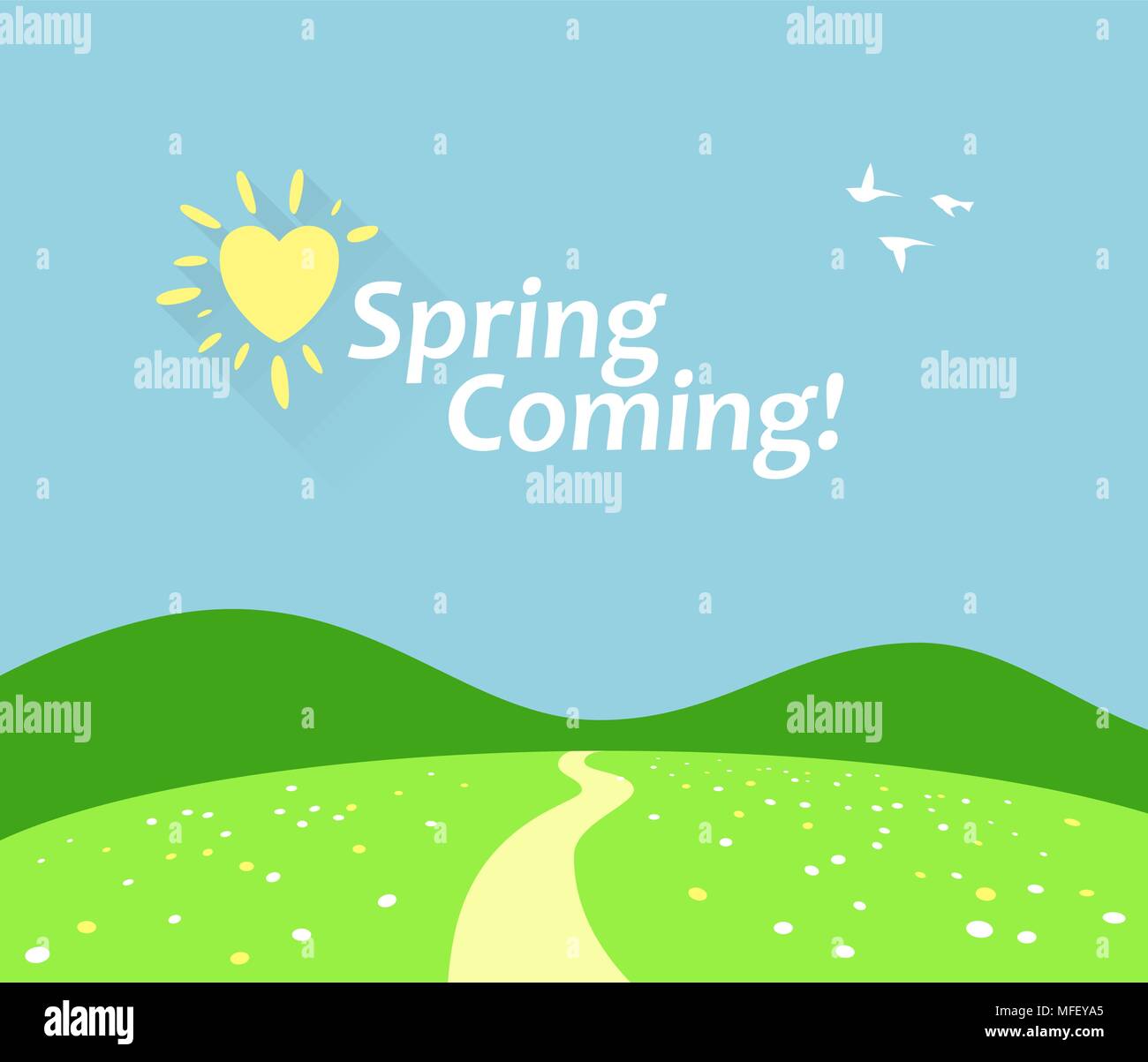 Spring Comming Stock Vector