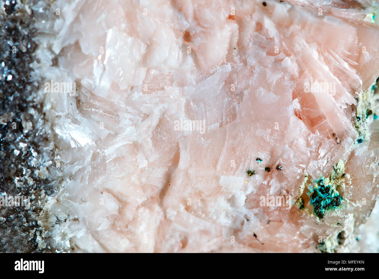 Macro shooting of natural gemstone. The texture of the mineral dolomite. Abstract background. Stock Photo