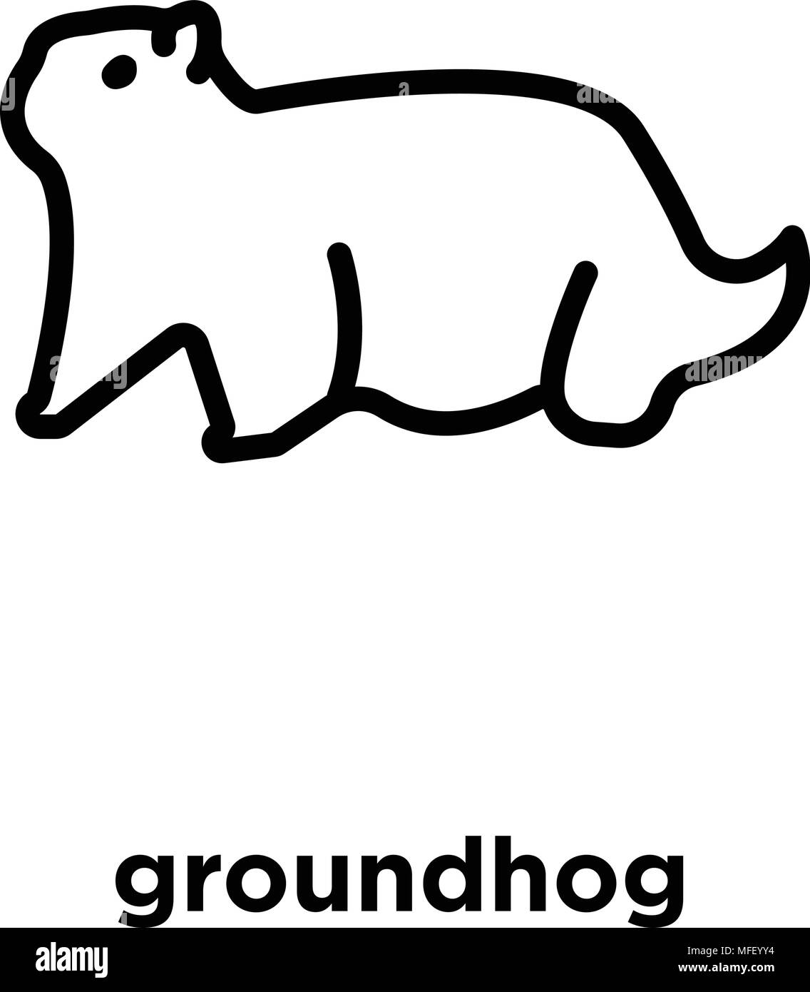 groundhog icon isolated on white background, vector illustration Stock ...