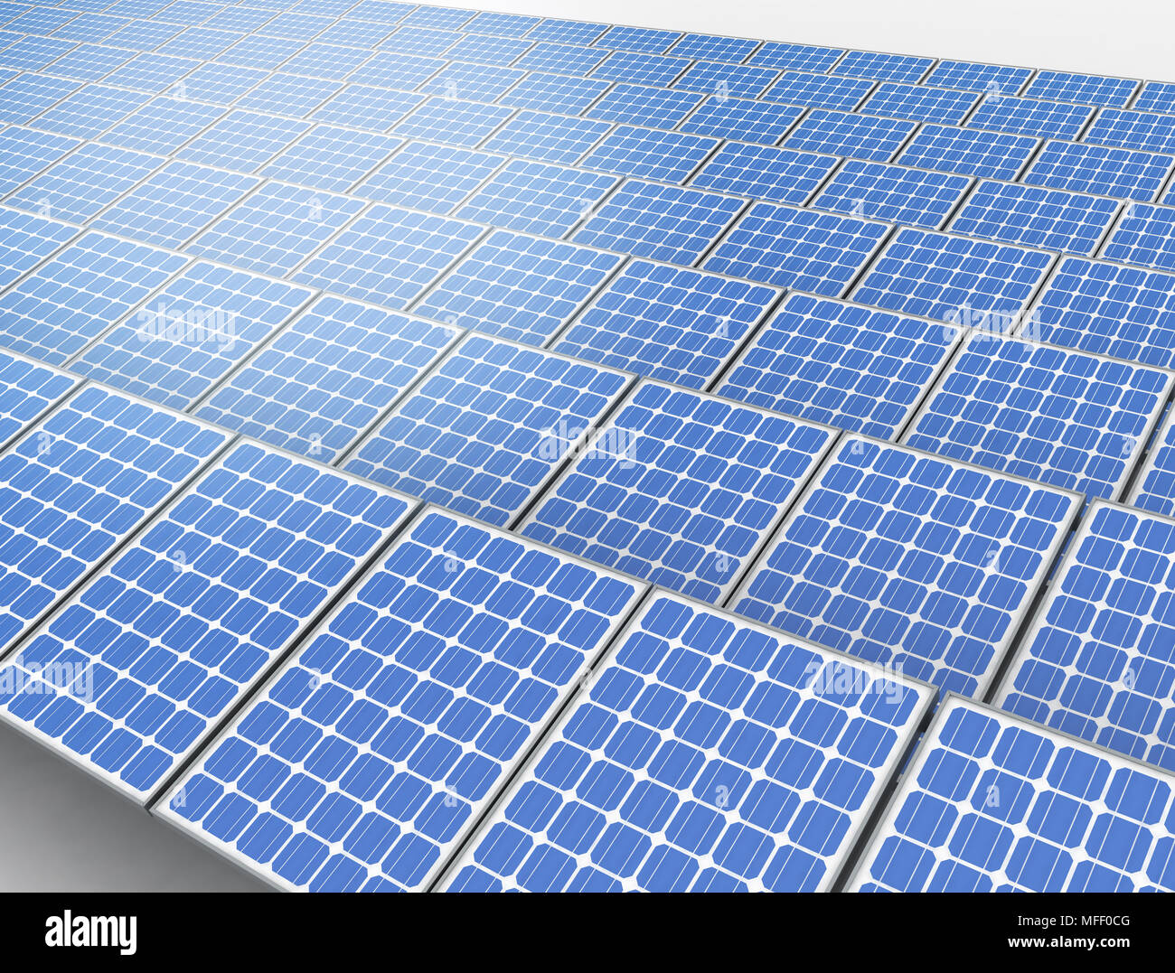 Solar panel, photovoltaic, alternative electricity source - sun rays Stock Photo